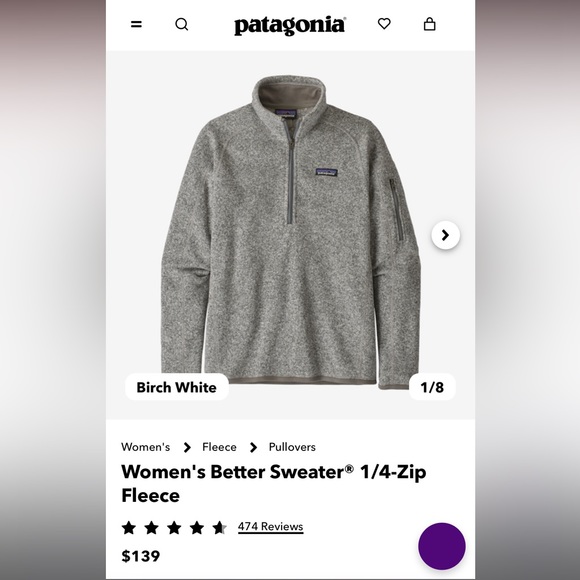 Patagonia Women’s Better Sweater 1/4 Zip - Picture 7 of 9